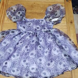 Nightmare Before Christmas Jack Skellington Purple Dress Girls Large